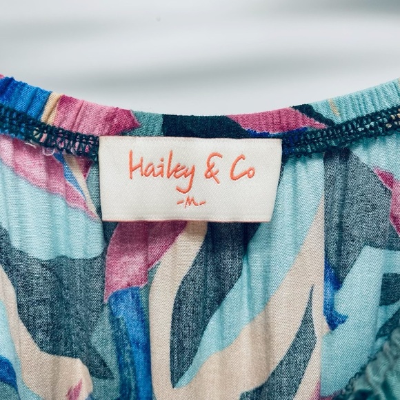 Hailey & Co Women’s Tropical Romper Multicolor  Floral Vacation Outfits Size M - Picture 6 of 8